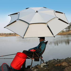 Large Fishing Umbrella with Adjustable Universal Clamp Portable Beach Umbrella for Chair, Golf Cart, Bleacher, Patio, Fishing