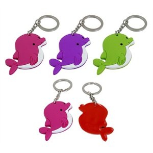 Custom Shape Flexible Plastic Key Tag Keychain