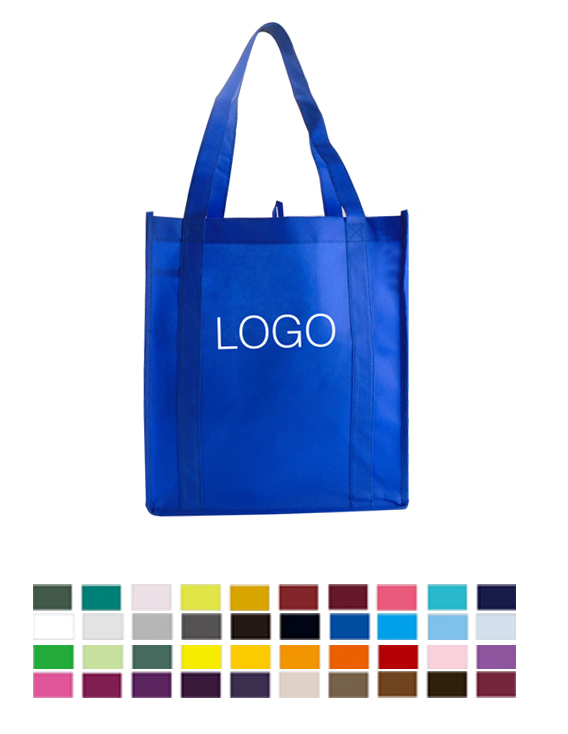 Promotional Logoed Custom Non-Woven Shopping Grocery Tote Bag