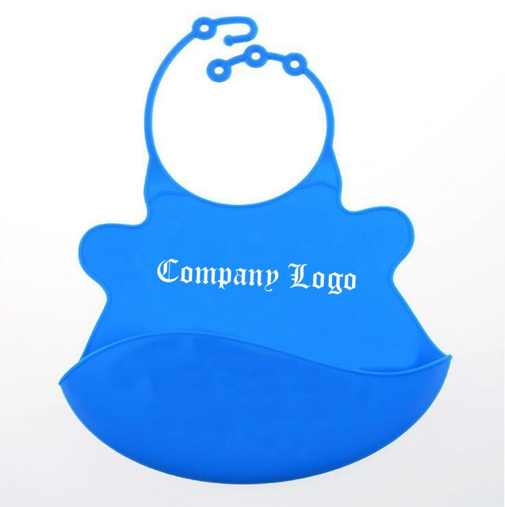 Imprinted Washable Roll Up Silicone Baby Bibs
