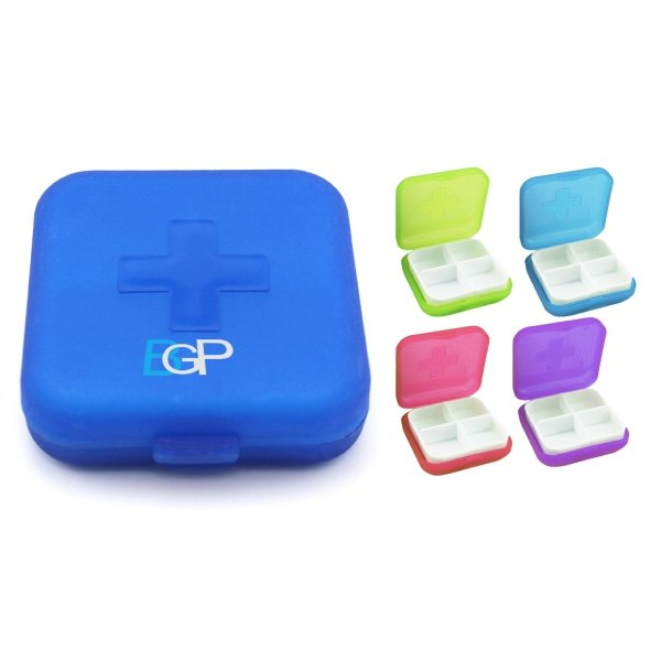 Custom 4-Compartment Pill Box