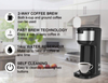 Single Serve Coffee Maker for K Cup And Ground Coffee, 6 to 14 Oz Brew Sizes, Fits Travel Mug, Mini One Cup Coffee Maker