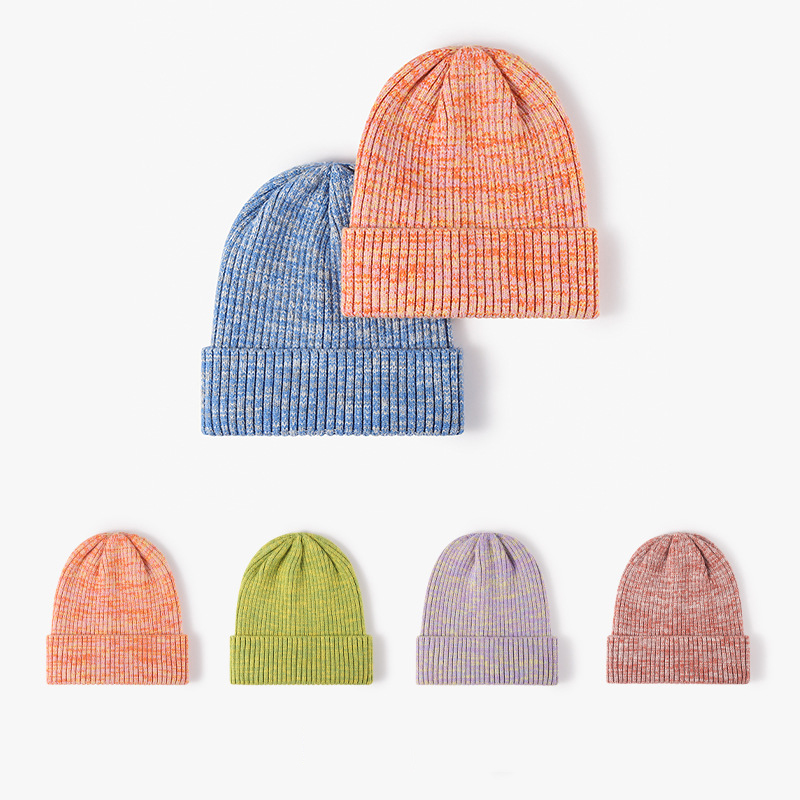 Color Matching Fashion Beanie Hat Knit Ski Cap Beanie for Men Women