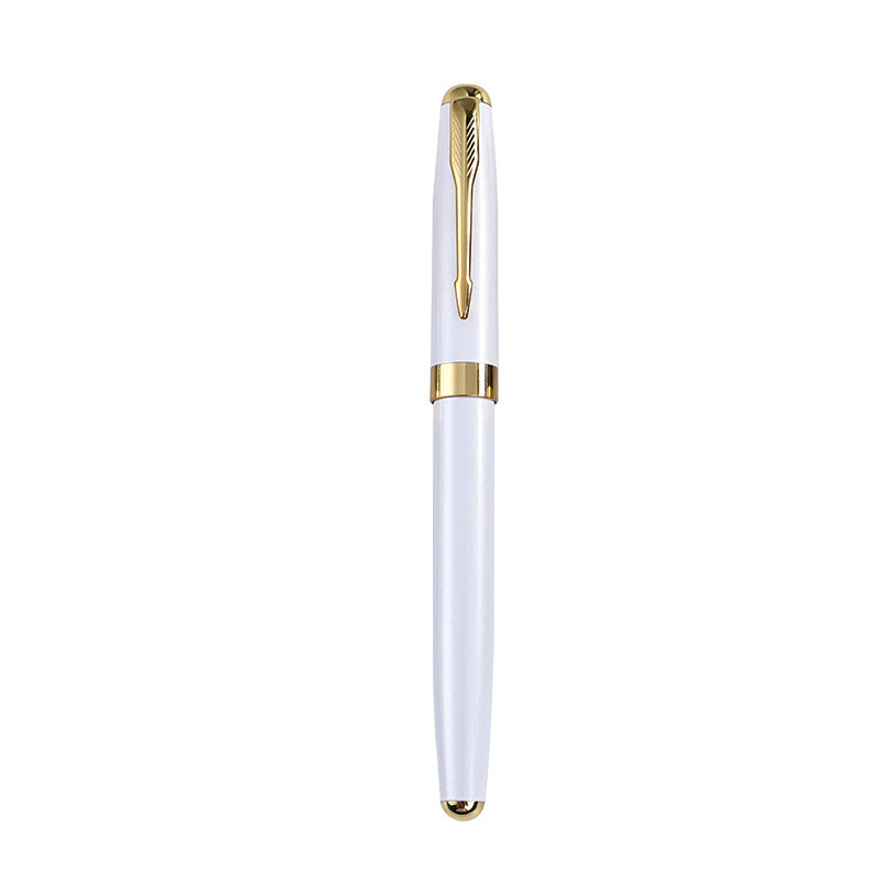 Luxury Metal Ballpoint Pen Signature Black Ink Gel Pens Stationery Business Ballpoint Pens Medium Point