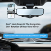 Multifunctional 360 Degrees Rearview Mirror Phone Holder for Car Retractable