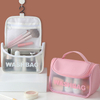 Ins Wind Simple Waterproof Makeup Bag Portable Female Travel Cosmetics Storage Bag Transparent Handbag Large Capacity