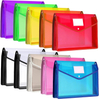 Plastic Poly Envelope Transparent Expanding File Wallet Organizer Documents File Folder with Snap Closure and Pocket Waterproof Pouch for School Office