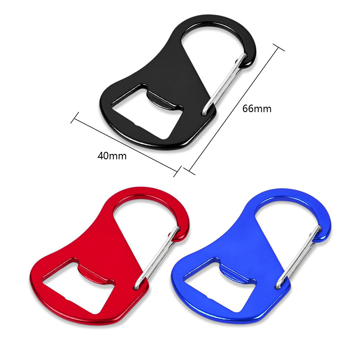 Aluminum Carabiner with Bottle Opener