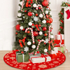 Christmas Tree Skirt Collar 35.4 Inch Red Plaid Santa Soft Farmhouse Xmas Holiday Decoration