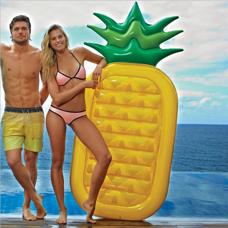 Inflatable Pool Float Pineapple Float Lounge for Adults Giant Pool Raft Slide Swimming