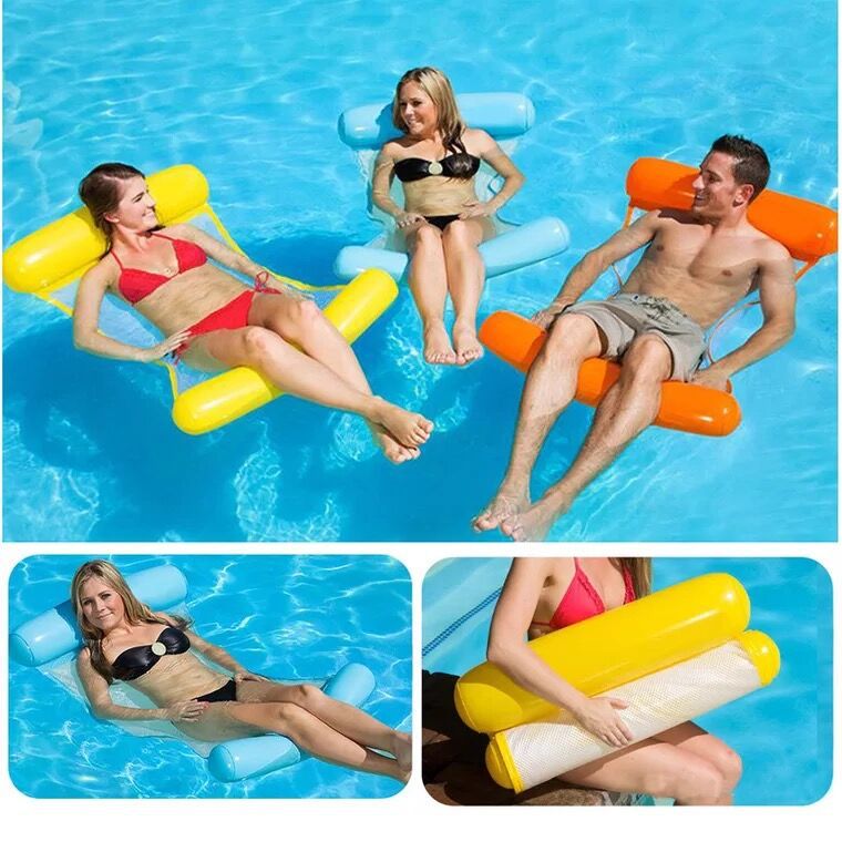 Multi-Purpose 4-in-1 Swimming Inflatable Pool Floats Water Hammock Lounger Floating Rafts for Beach Pool