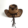 Knitting Western Cowboy Cowgirl Hat Straw Summer Hat Womens Sun Hat Hollow Out Unisex Sunhat