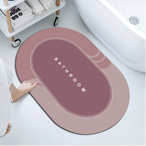 23.6x15.7" Innovative Bathroom Mat Super Absorbent Rubber Backed Bath Rugs Mats for Bathroom Floor Non-Slip Bathroom Rug
