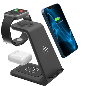 Wireless Charging Station 3 in 1 Fast Wireless Charger Stand for iPhone, AirPods iWatch Series and Samsung Phones