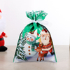 Holiday Foil Gift Bags with Ribbon Tie Gift Wrapping Sacks Pouches Christmas Mylar Goody Bags for Xmas Presents