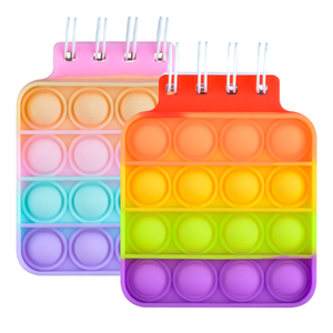 Pop Bubble Fidget It Spiral Notebook Mini Memo Notepad Pop Journal Fidget with Scale Rainbow Push Bubble Toy for Relieving Stress