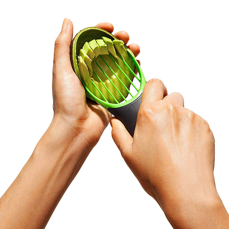 3 in 1 Avocado Cutter for Fruit and Vegetables Avocado Pitter Slicer Tool Knife-with Grip Handle
