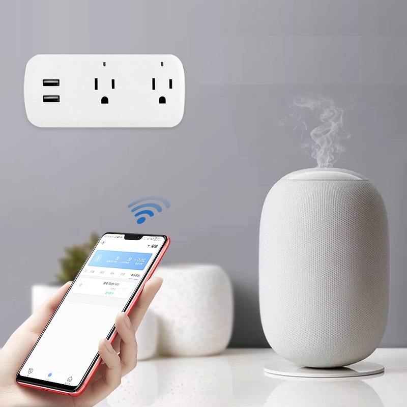 3 in 1 Smart Plug Wi-Fi Outlet Socket Dimmer Brightness Adjust Timer Works with Alexa and Google Home Remote Control