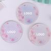 Leather Heat Insulation Mat, Round Placemat, Non-slip And Anti-burn Mat, Table Mat, Round Printed PU Coaster Pad