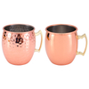 Moscow Mule Mugs 17 oz Hammered Cups Stainless Steel Lining Copper Plating Mug with Handle