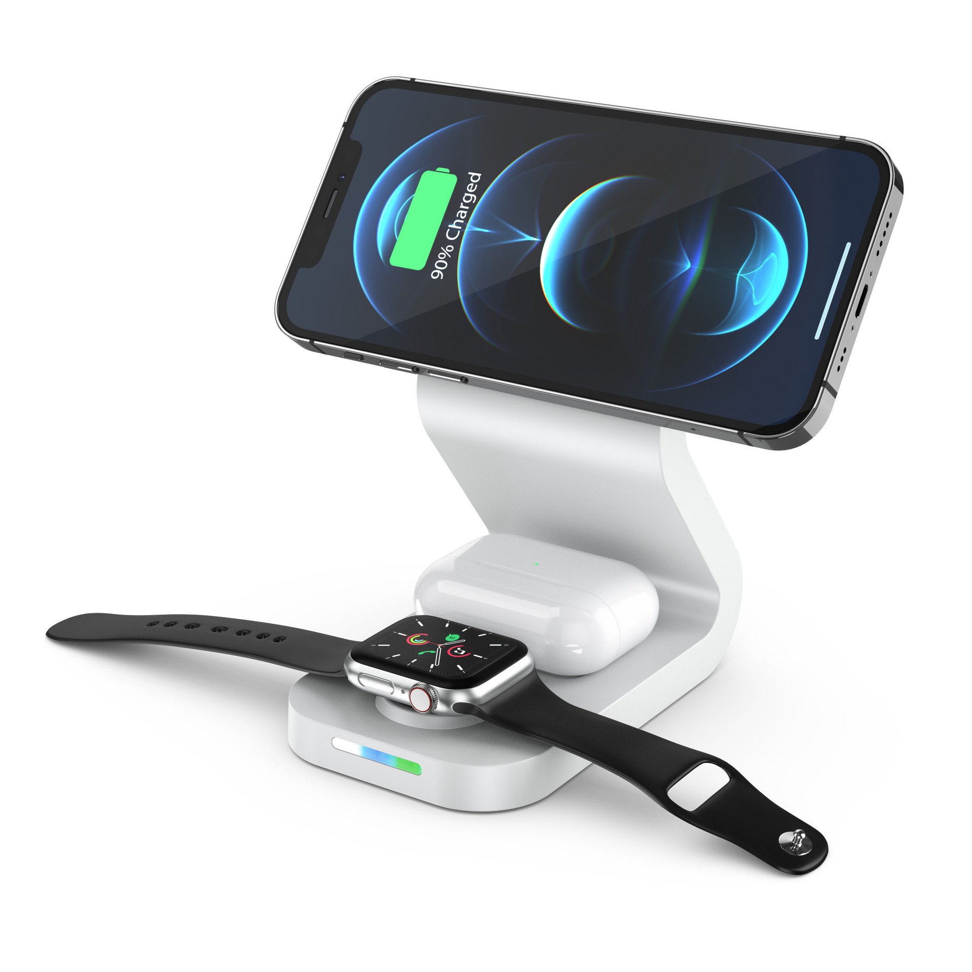 Wireless Charging Station for Apple - 3 in 1 Wireless Charger Dock Stand Watch and Phone Charger Station for Apple Watch