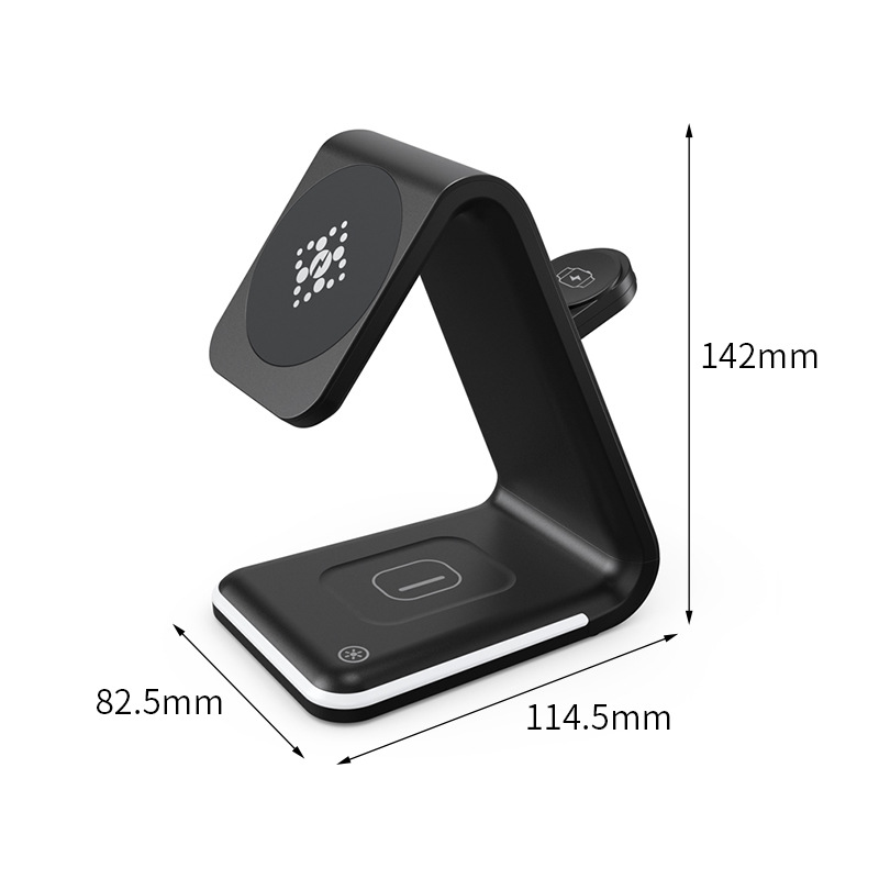 Wireless Charging Station for Apple 3 in 1 Wireless Charger Dock Stand Watch and Phone Charger Station for Apple Watch, iPhone, Samsung, AirPods