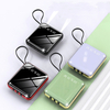 Portable Mini Charger Power Bank 20000mAh with 4 Built-in Cables & Lanyard 2in1 LED Display External Battery Pack