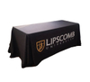 8FT Custom Logo Open-Back Polyester Fabric Table Cloth Commercial Usage Table Cover