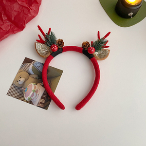 Christmas Antler Headband Hair Hoop Reindeer Antlers Hairbands Hair Accessories Headdress for Christmas Decorations Holiday Party