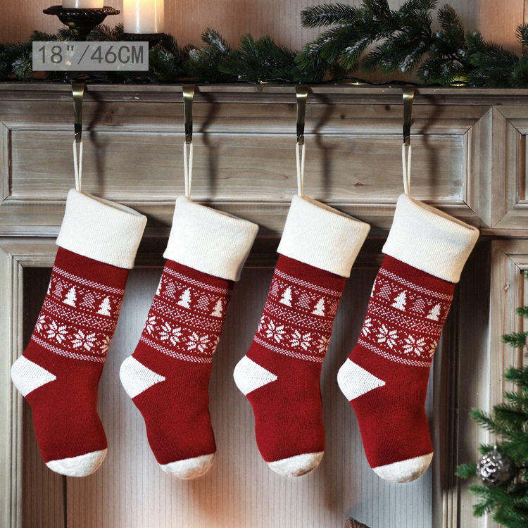 Kids Surprise Big Size Christmas Stockings Tree Hanging Gift Holding Stocking Xmas Decoration Socks