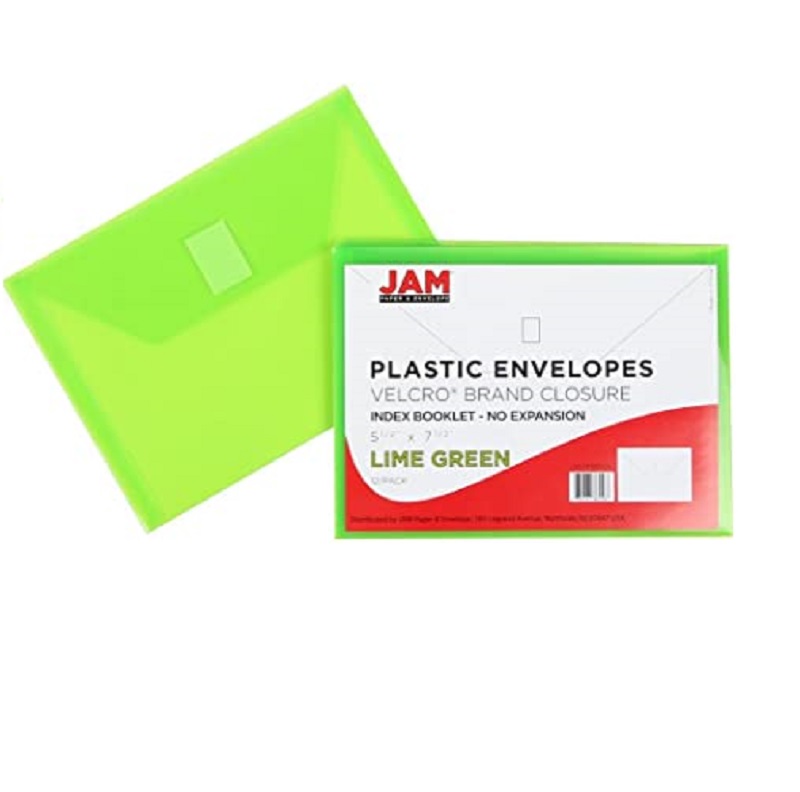 Plastic Envelopes with Hook & Loop Closure