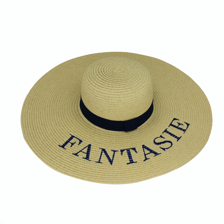 Wide Rim Summer Beach Floppy Straw Band Hat
