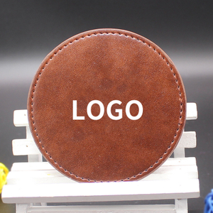 Leather Heat Insulation Mat, Round Placemat, Non-slip And Anti-burn Mat, Table Mat, Round Printed PU Coaster Pad