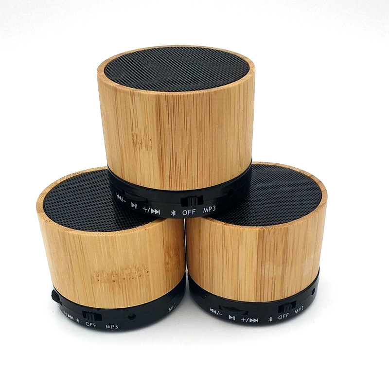 Wood Grain Wireless Bluetooth Speaker Portable Mini Subwoofer Stereo Loudspeaker