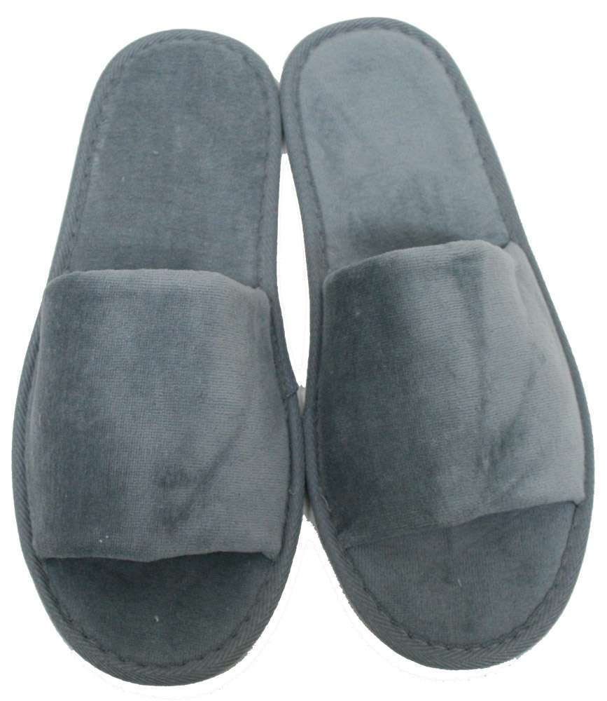 Custom Promotional Terry Cloth Hotel Slippers Open Toe