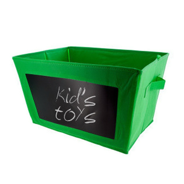 Collapsible Storage Bin Toys Organizer With Chalkboard