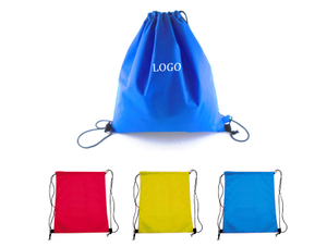 14 5/8 x 14 1/4 Inch 80GSM Non-woven Drawstring Cinch Backpack