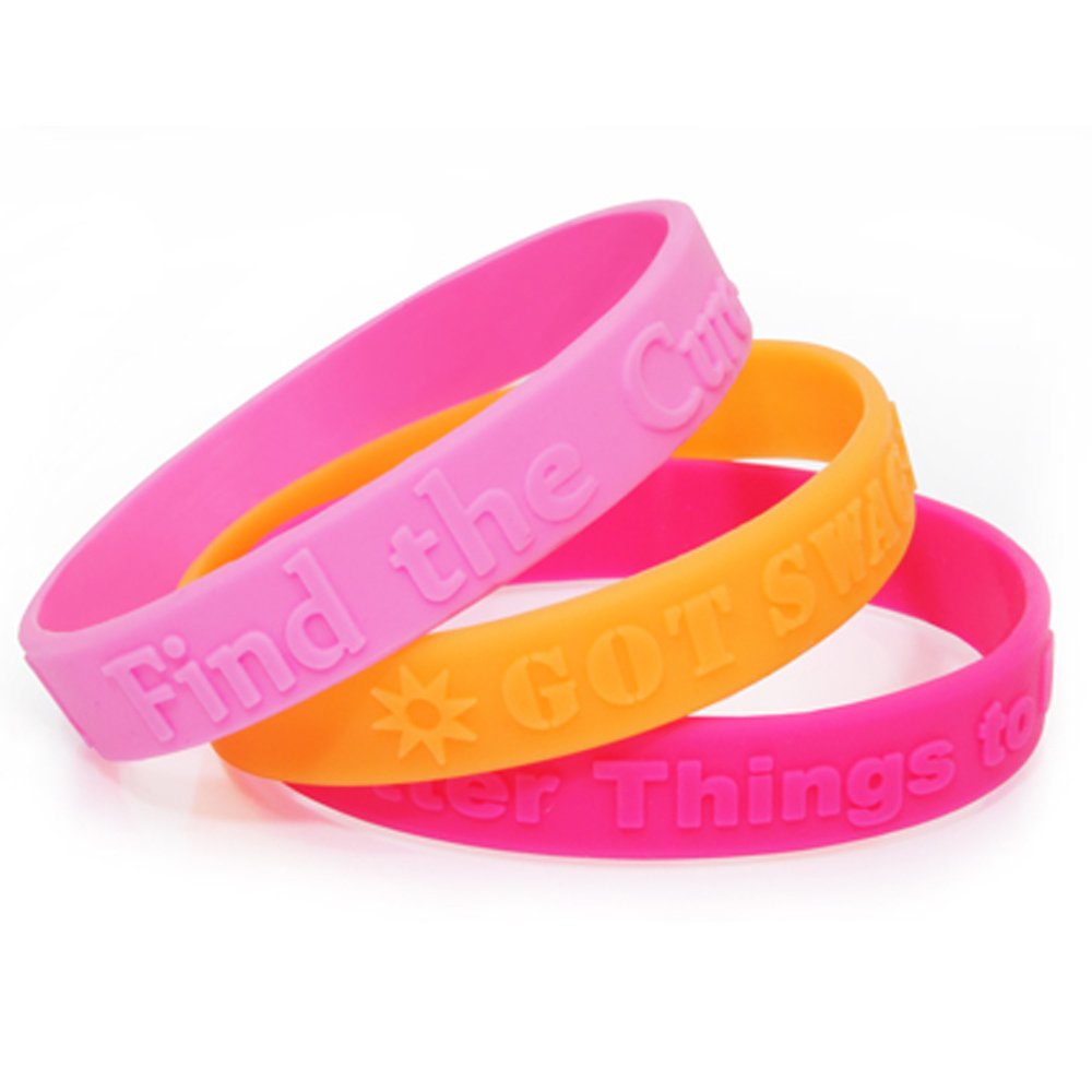 Embossed Silicone Wristbands - Buy embossed wristband, wrist band ...