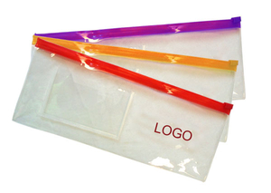 Clear PVC Zipped Pencil Cases