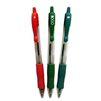 Plastic Ballpoint Pen With Rubber Grip