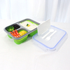 Collapsible Silicone Container Leakproof Lunch Box with 3 Compartments BPA Free Safe Food Storage Organizer