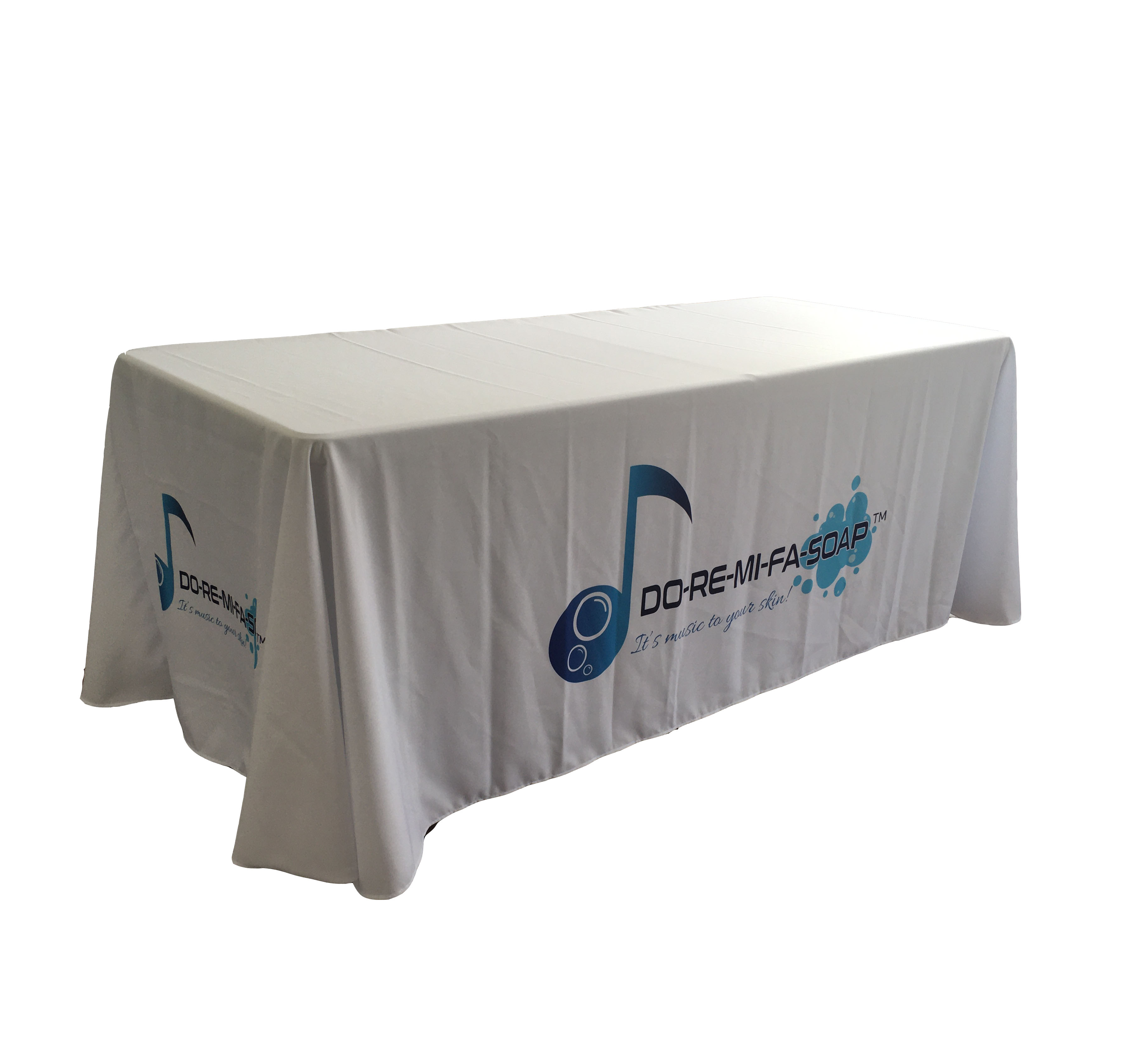 6FT Custom Logo Fabric Table Cloth Commercial Usage Table Cover