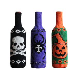Halloween Wine Bottle Knitted Cover