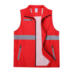 Unisex Volunteer Vest Safety Reflective Running Cycling Vest with Pockets