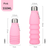 Collapsible Silicone Water Bottle Reuseable Foldable Travel Sport Portable Water Bottle with Carabiner