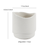 Porcelain Empty White Candle Jar Holder