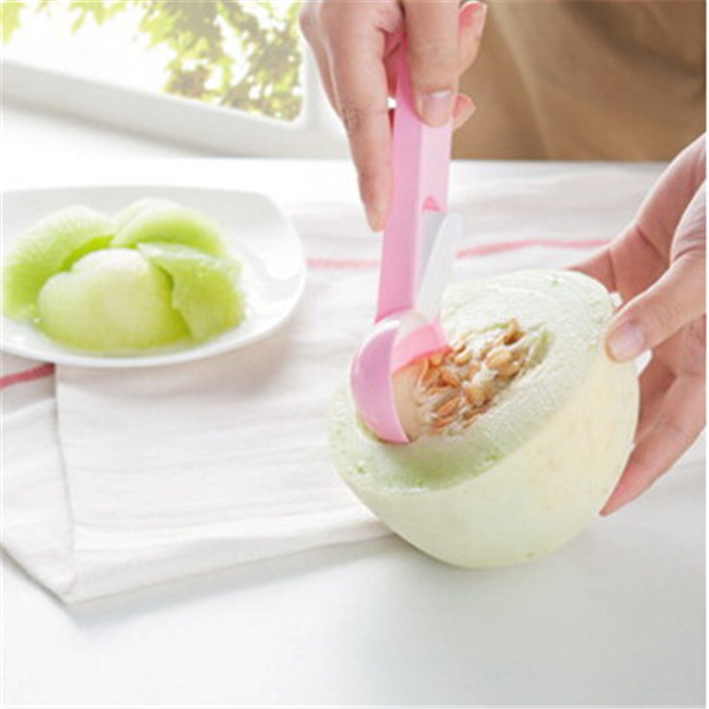 Pop-up Plastic Cookie Ice Cream Fruit Scoop with Easy Trigger