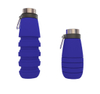 Collapsible Silicone Reuseable Foldable Travel Sport Portable Water Bottle with Carabiner