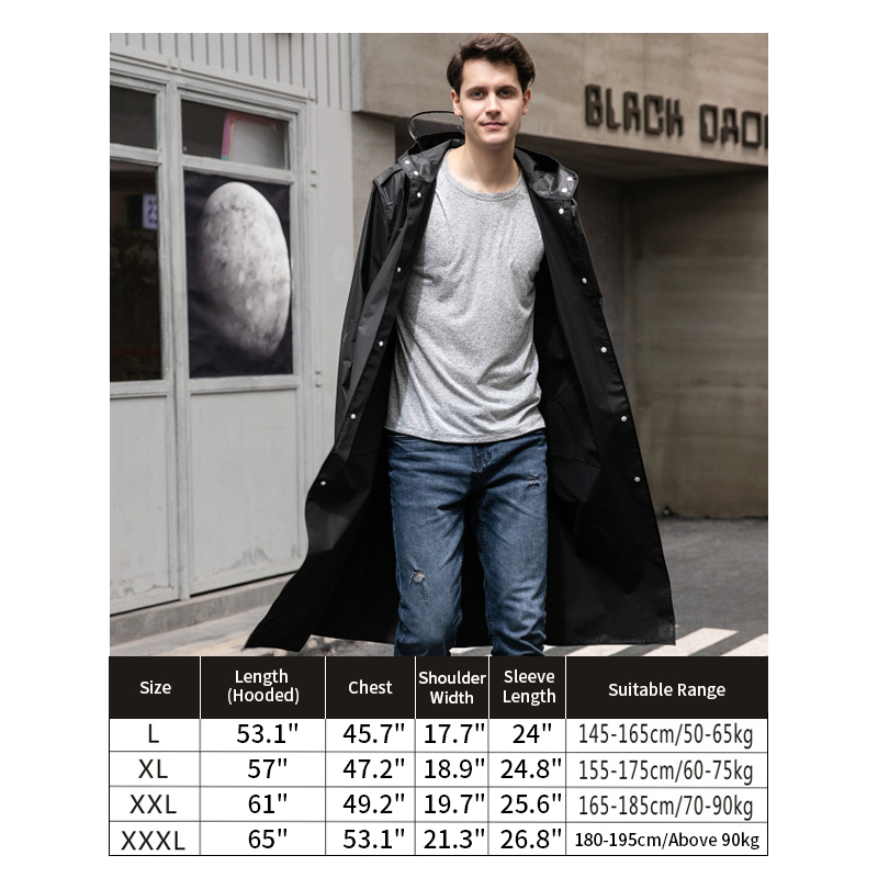 Reusable Raincoats for Adults Reusable Raincoats for Adults with Hood and Sleeves Lightweight Waterproof for Outdoor Activities
