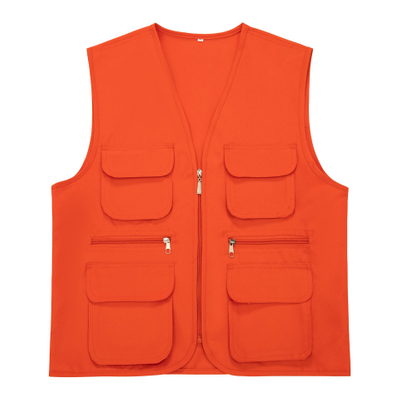 Supermarket Volunteer Activity Vest Multi-Pocket Waistcoat